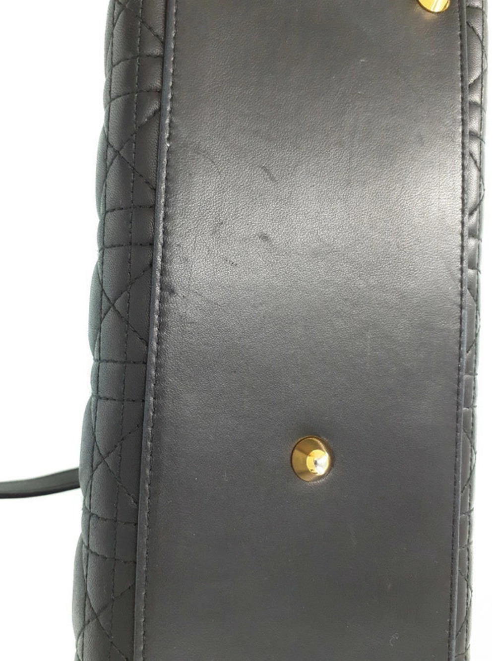 Christian Dior Lady Dior Bag Cannage Quilted Lambskin Black - Picture 6 of 9